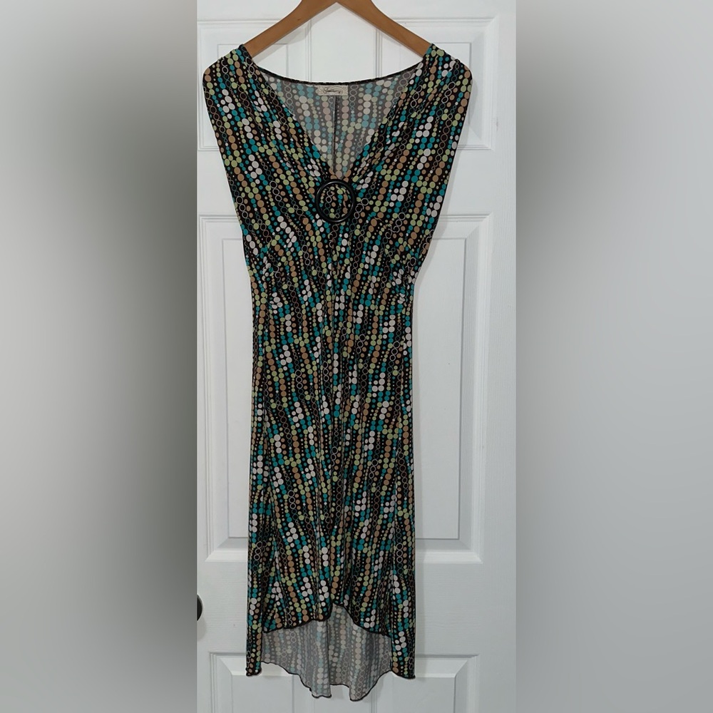 New Vintage Y2K Polka Dot Halter V neck mini dress